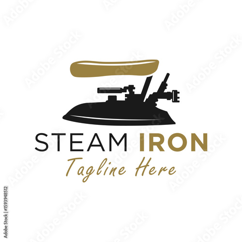 antique or old-fashioned iron logo