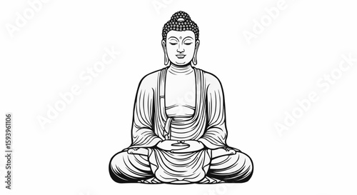 Buddha statue silhouette