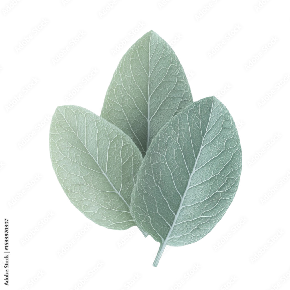 Obraz premium Serene Silver Leaves Nature's Gentle Embrace Botanical Beauty