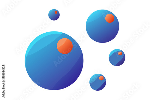 3D Spheres Hovering Over Clean White Background