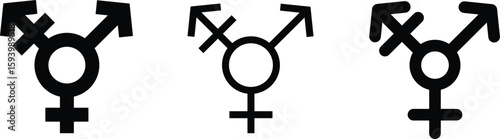 Transgender Symbols on White Background. Gender Sign.