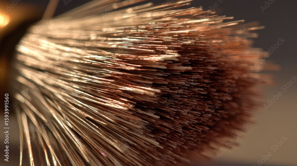 Fototapeta premium Close-up view of a paintbrush bristles.