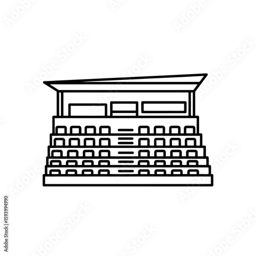 Grandstand Outline: Simple Stadium Seating Illustration