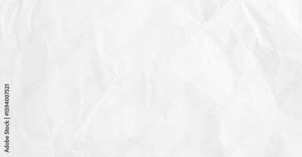 Naklejka premium Detailed texture of crumpled white paper with subtle wrinkles and creases. This natural and versatile texture is ideal for various design.
