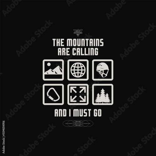 the mountains are calling tee shirt design hobbies
