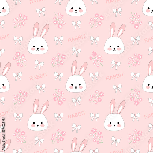 seamless pattern with rabbit