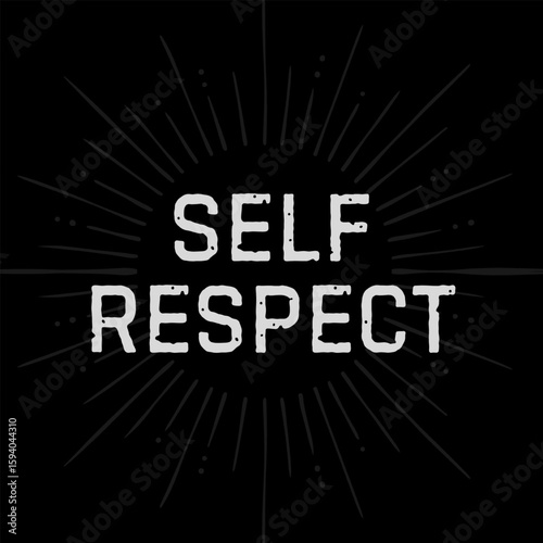 Vector text illustration for Self Respect.