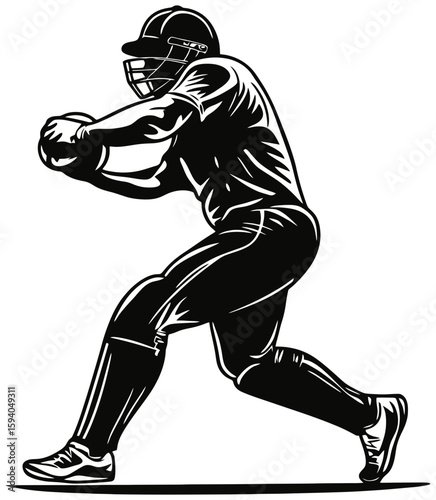 silhouette of a cricket bowler 