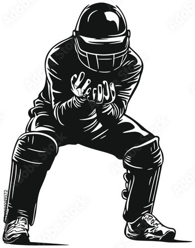 silhouette of a cricket bowler 