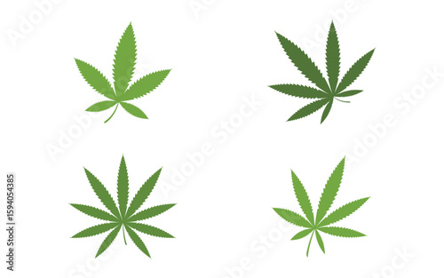 Canabis marijuana sign illustration design template v.3
