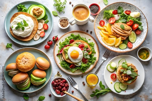 Wallpaper Mural A delightful spread of breakfast and brunch dishes Torontodigital.ca