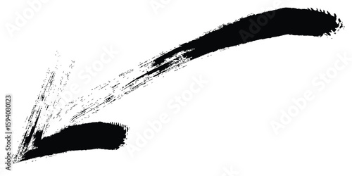 Bright black, hand-drawn arrow curving upwards on a white background.