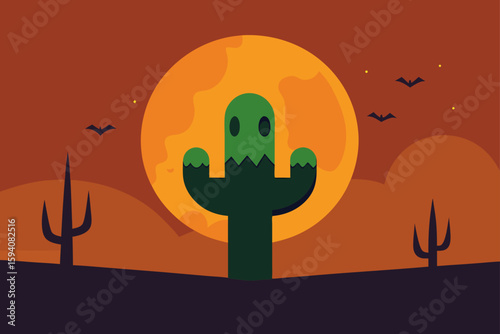Cauldron with witch hat and glowing potion spooky brewing pot vector illustration