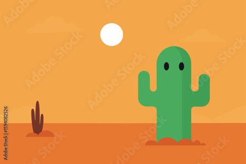 Glowing cauldron in spooky dining room haunted house decor vector illustration