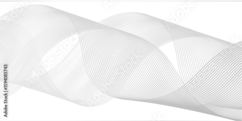 "A Highly Conceptual and Visually Abstract Interpretation of Smooth and Continuous Sound Waveforms Rendered Through Gracefully Flowing, Undulating Line Patterns That Traverse the Tranquil Expanses of 