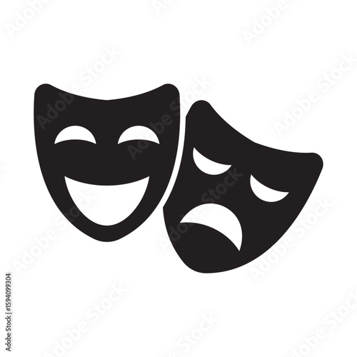 comedy and tragedy masks icon