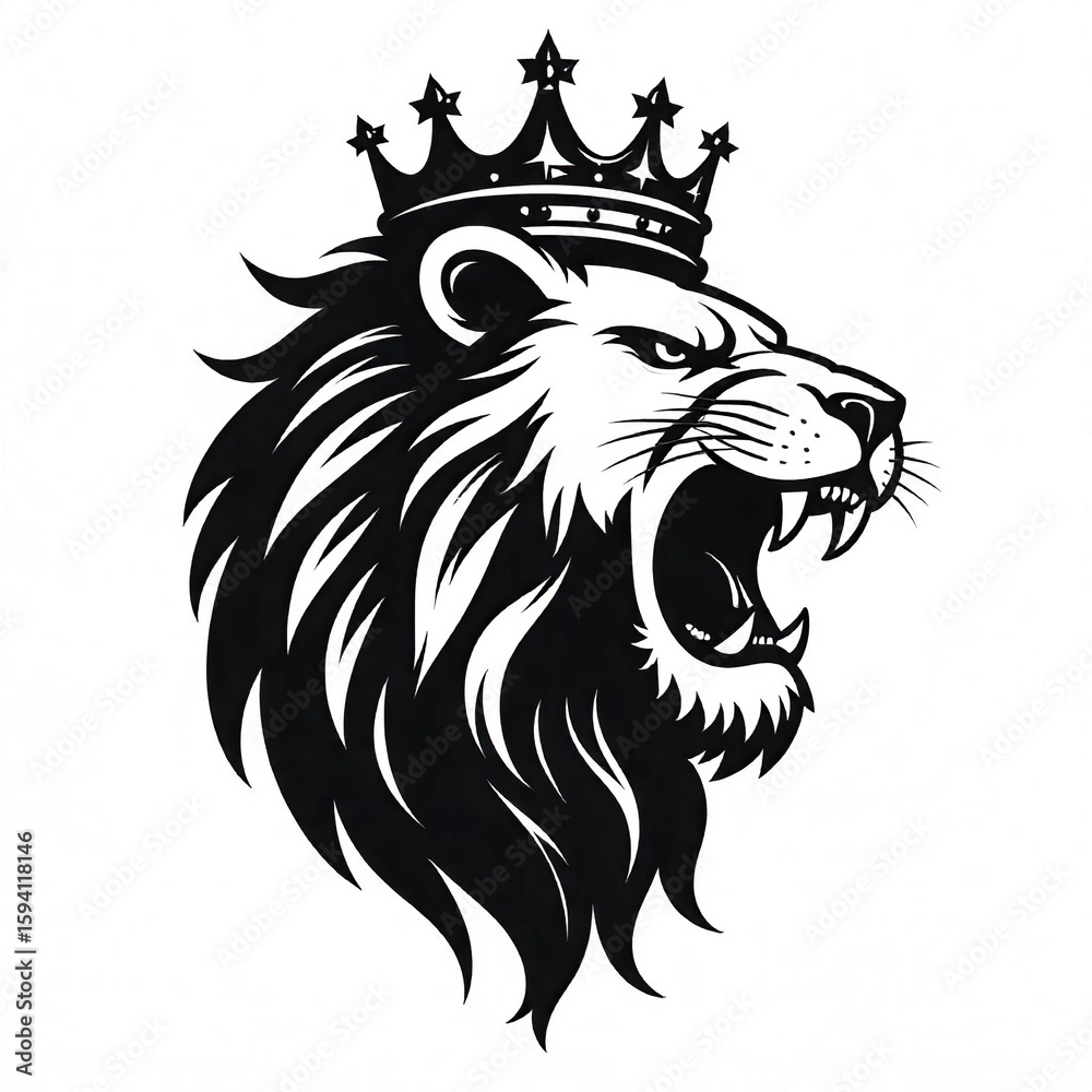 Fototapeta premium lion head vector macot logo