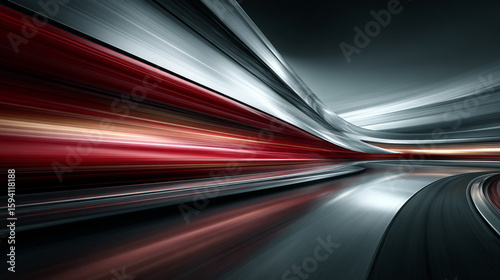 Abstract digital image with glowing red arrows and light streaks on a sleek dark background. Symbolizes speed, motion, data flow, and futuristic technology. Bold, fast-paced, and high-tech vibe.

