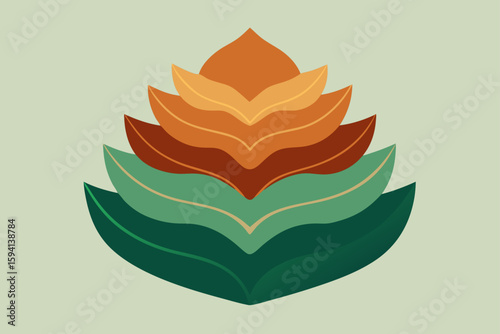 Layered Botanical Sculptures Made Of Leaves And Clay Art