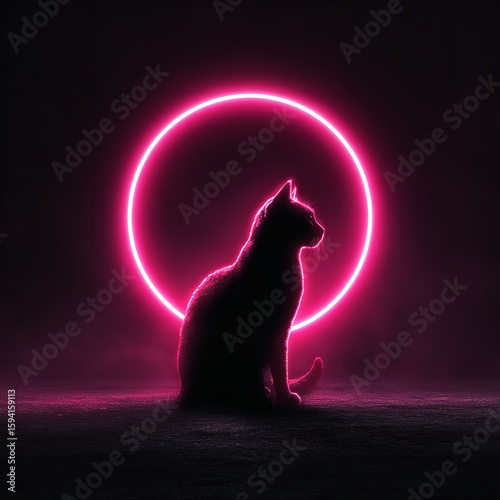 cat on the moon