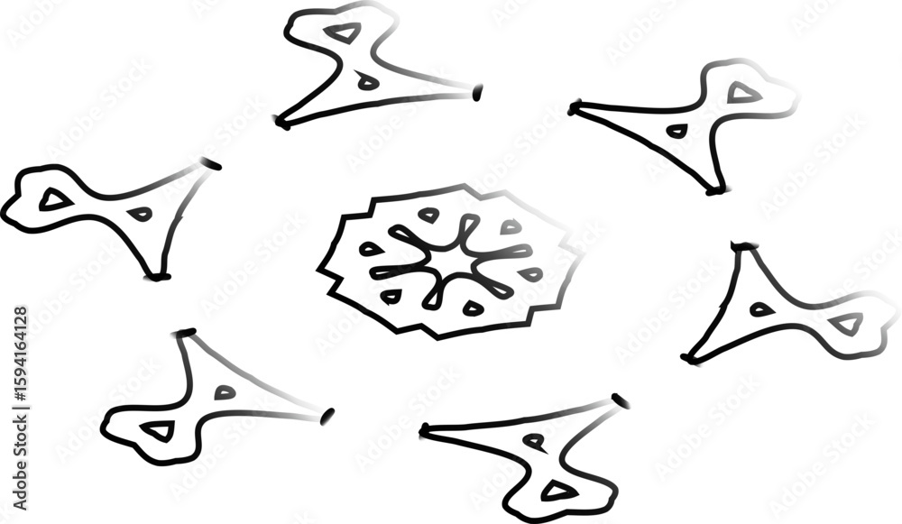 Fototapeta premium vector illustration of a star
