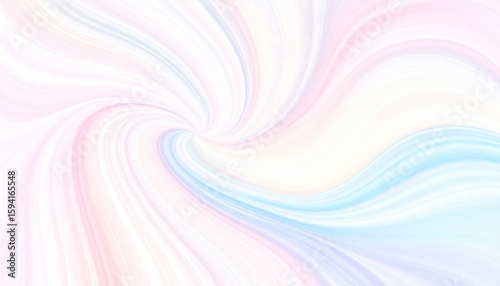 Dreamy Swirl of Soft Pastel Tones on White Canvas

