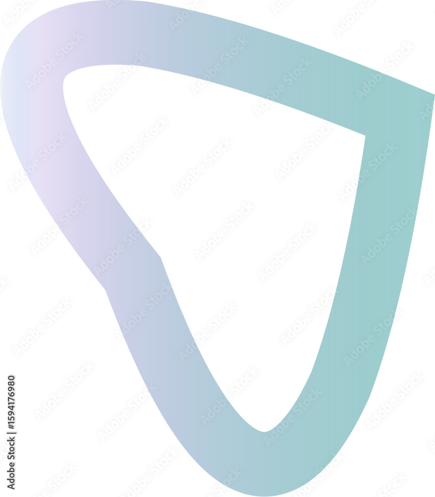 Futuristic Curved Line Icon Set – Electric Blue Gradient Stroke Outlines for Modern UI, Tech Branding, and Minimal Web Interfaces