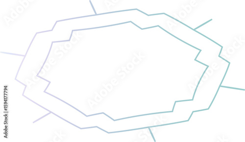 Futuristic Curved Line Icon Set – Electric Blue Gradient Stroke Outlines for Modern UI, Tech Branding, and Minimal Web Interfaces