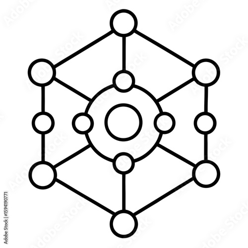 Periodic table line art  vector illustration 