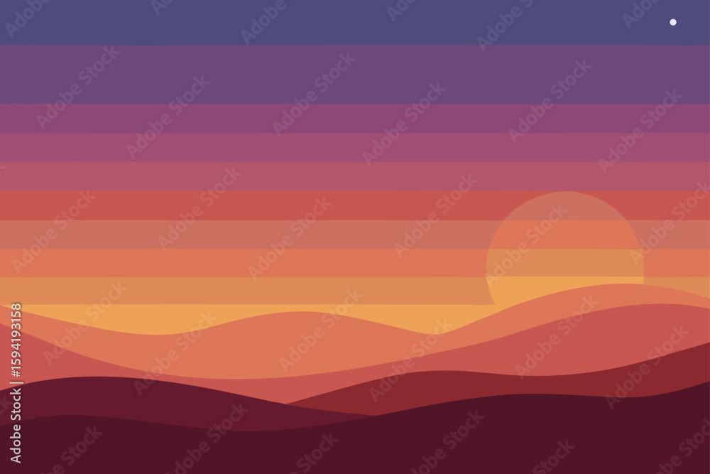 Fototapeta premium Muted Sunset Colors Desktop Wallpaper Textured Background