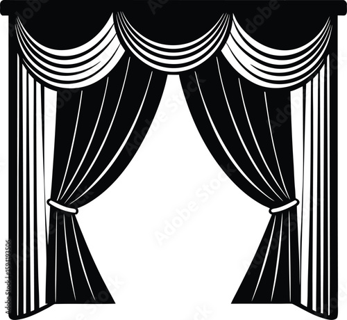 Elegant Curtains Silhouette