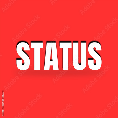 Vector text illustration for Status.