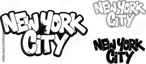 New york city graffiti style vector illustration for graphic design and creative projects download now free