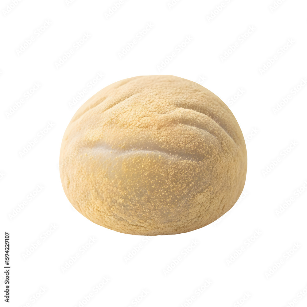 Round Japanese Mochi Dessert with Powdered Coating. Round Japanese Mochi Dessert with Powdered Coating.