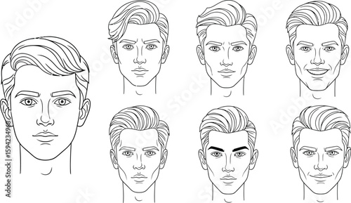 Man hairstyle guide: explore different male haircuts, face shapes, and hair styling options for men style