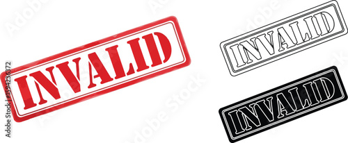 Invalid stamp vector image for design projects and presentations invalid stamp graphic resources