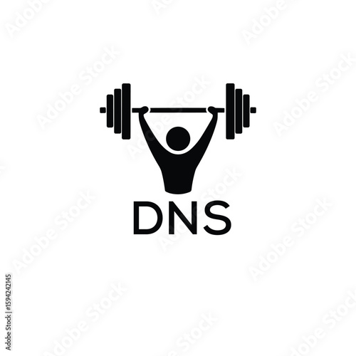 Classic Shield Logo with Stars and DNS Letters – Premium Badge or Security Brand Identity. DNS Letter Logo.
