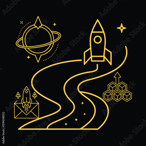 Fresh Startup Launch and Innovation Illustration for Modern Businesses