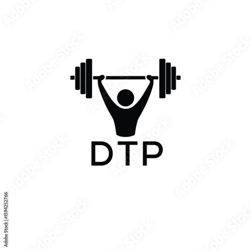 Classic Shield Logo with Stars and DTP Letters – Premium Badge or Security Brand Identity. DTP Letter Logo.
