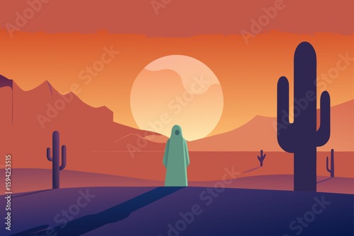 a spooky palm tree with jack o lanterns and cobwebs vector illustration