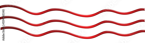 Long copper line wave on Transparent Background