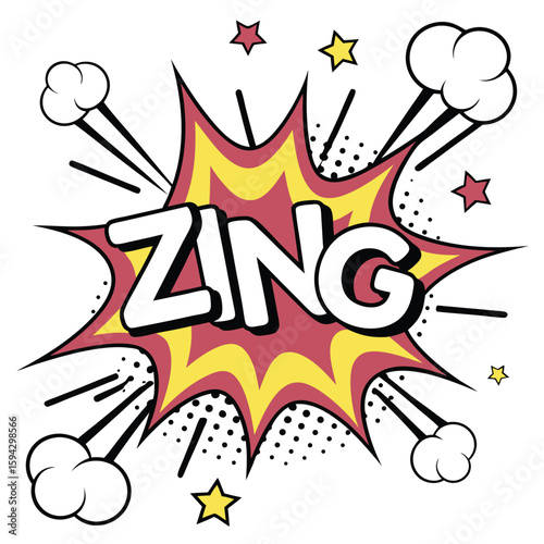Pop art comic book style word balloon
