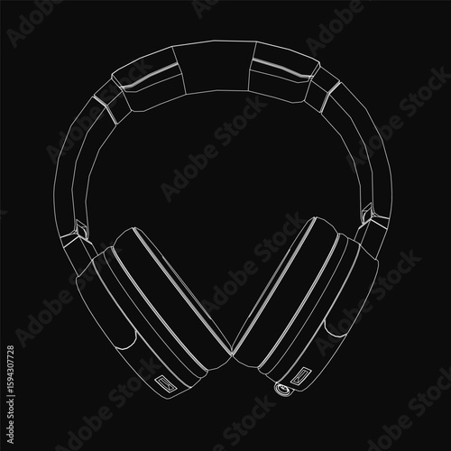 White headphones with a sleek, modern contour design rest on a black background. The comfortable fit and stylish appearance make them ideal for on-the-go music listening.
