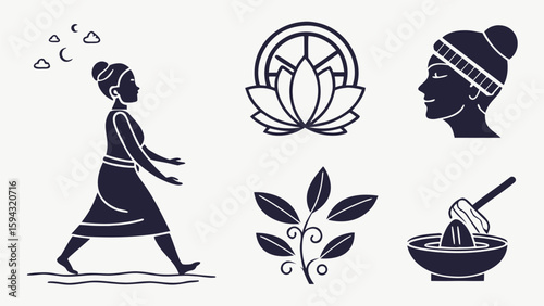 silhouette of a woman with a flower