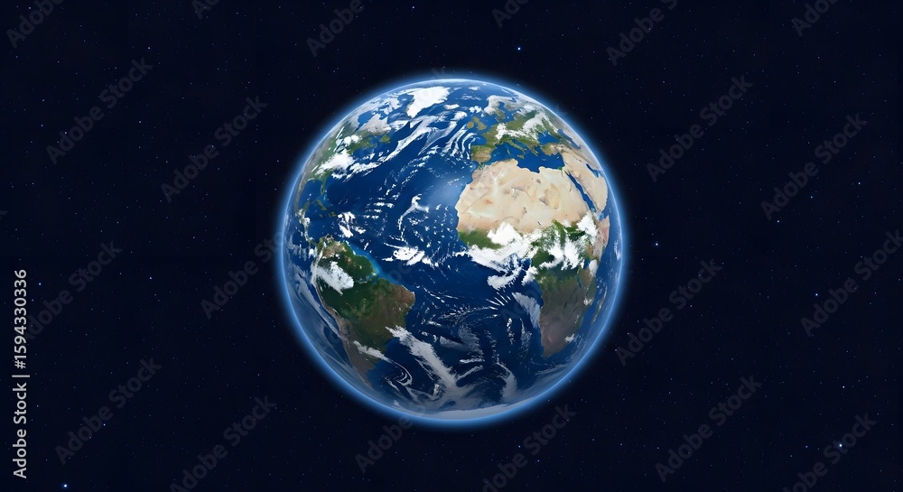 Obraz premium Earth in Space Illustration