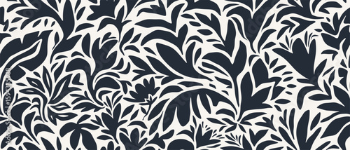 Minimal abstract organic floral shapes pattern. abstract leaf and flower pattern. 