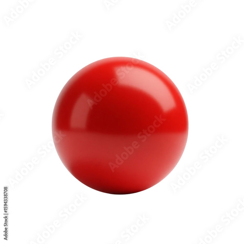A red ball isolated on white background