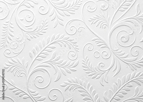 white wall and flower texture motive background