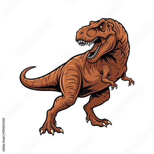 Tyranosaurus Rex pose cartoon Illustration