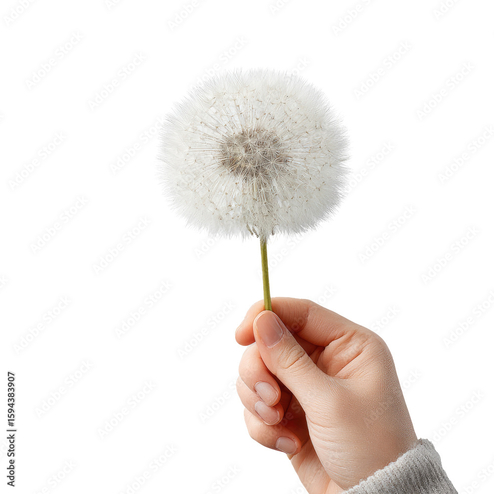 Fototapeta premium Hand holding a dandelion